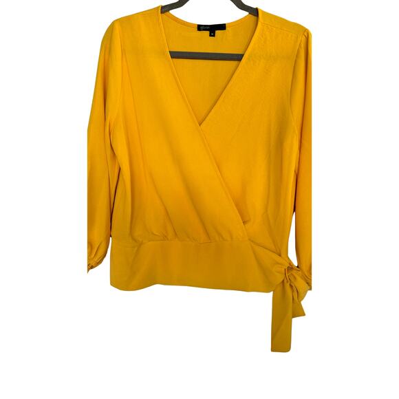 Yellow Wrap Top - Picture 1 of 3